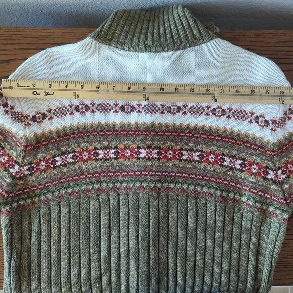 Tiara International Wool Blend Nordic Vintage‎ Sweater With Full Zip sz L - Picture 10 of 14